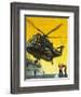 Helicopter Landing on Aircraft Carrier-English School-Framed Giclee Print