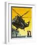 Helicopter Landing on Aircraft Carrier-English School-Framed Giclee Print