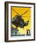 Helicopter Landing on Aircraft Carrier-English School-Framed Premium Giclee Print