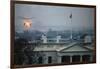 Helicopter Landing over White House Roof-null-Framed Photographic Print