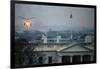 Helicopter Landing over White House Roof-null-Framed Photographic Print