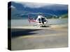 Helicopter Lifting Off, Juneau, Alaska, USA-Terry Eggers-Stretched Canvas