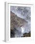 Helicopter Makes a Water Drop as Firefighters Battle a Wildfire in the San Gabriel Mountains-null-Framed Photographic Print