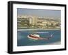 Helicopter over Abu Dhabi, U.A.E., Middle East-Ryan Peter-Framed Photographic Print