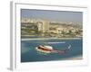 Helicopter over Abu Dhabi, U.A.E., Middle East-Ryan Peter-Framed Photographic Print