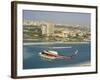 Helicopter over Abu Dhabi, U.A.E., Middle East-Ryan Peter-Framed Photographic Print