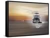 Helicopter over Water-Whoartnow-Framed Stretched Canvas