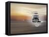 Helicopter over Water-Whoartnow-Framed Stretched Canvas