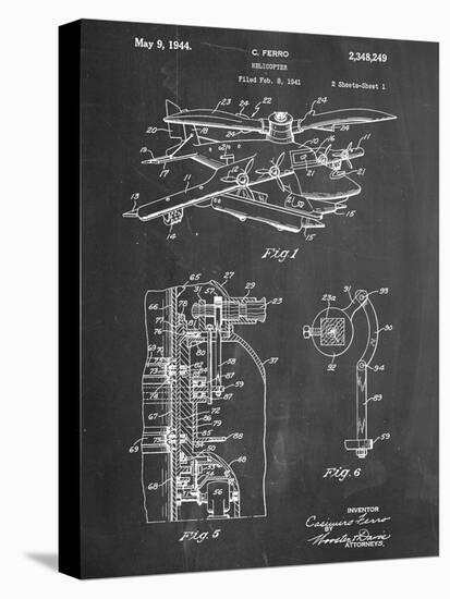 Helicopter Patent-null-Stretched Canvas