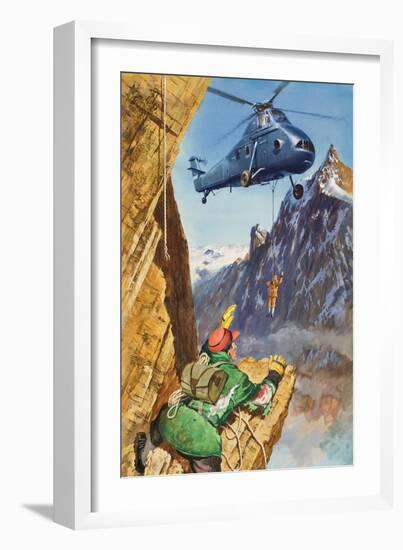 Helicopter Rescue-Barrie Linklater-Framed Giclee Print