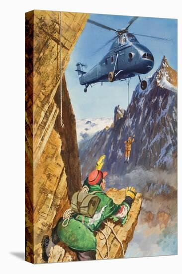 Helicopter Rescue-Barrie Linklater-Stretched Canvas