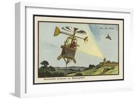 Helicopter Sentinel-Jean Marc Cote-Framed Art Print