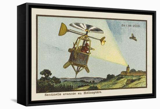 Helicopter Sentinel-Jean Marc Cote-Framed Stretched Canvas