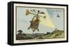 Helicopter Sentinel-Jean Marc Cote-Framed Stretched Canvas