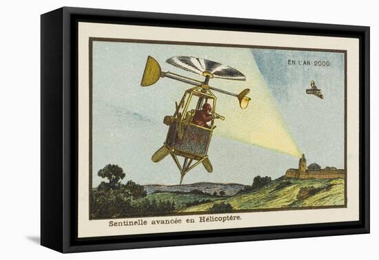 Helicopter Sentinel-Jean Marc Cote-Framed Stretched Canvas