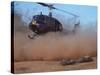 Helicopter Touching Down to Retrieve Bodies of Soldiers Killed in Firefight During the Vietnam War-Larry Burrows-Stretched Canvas