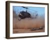 Helicopter Touching Down to Retrieve Bodies of Soldiers Killed in Firefight During the Vietnam War-Larry Burrows-Framed Photographic Print