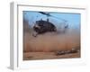 Helicopter Touching Down to Retrieve Bodies of Soldiers Killed in Firefight During the Vietnam War-Larry Burrows-Framed Photographic Print