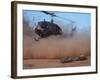 Helicopter Touching Down to Retrieve Bodies of Soldiers Killed in Firefight During the Vietnam War-Larry Burrows-Framed Photographic Print
