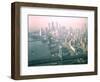 Helicopter Views of New York City's Manhattan and Brooklyn Bridges-Dmitri Kessel-Framed Photographic Print