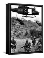Helicopters Drop Troops-Associated Press-Framed Stretched Canvas