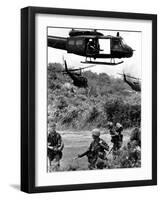 Helicopters Drop Troops-Associated Press-Framed Photographic Print