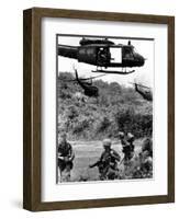 Helicopters Drop Troops-Associated Press-Framed Photographic Print