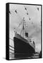 Helicopters Fly over the Queen Mary-null-Framed Stretched Canvas