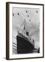 Helicopters Fly over the Queen Mary-null-Framed Photographic Print