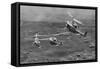 Helicopters Gathering Overhead-null-Framed Stretched Canvas