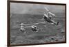 Helicopters Gathering Overhead-null-Framed Photographic Print