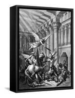 Heliodorus Attempting to Take Treasure from the Temple at Jerusalem, 1865-1866-Gustave Doré-Framed Stretched Canvas