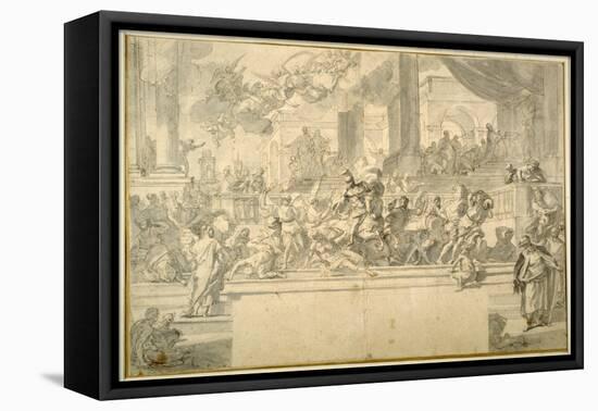 Heliodorus Driven from the Temple-Francesco Solimena-Framed Stretched Canvas