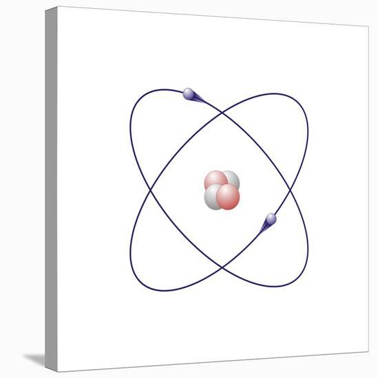 Helium, Atomic Model-Friedrich Saurer-Stretched Canvas