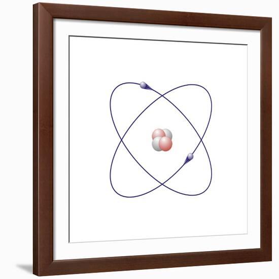 Helium, Atomic Model-Friedrich Saurer-Framed Photographic Print