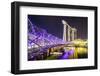Helix Bridge leading to the Marina Bay Sands, Marina Bay, Singapore, Southeast Asia, Asia-Fraser Hall-Framed Photographic Print