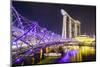 Helix Bridge leading to the Marina Bay Sands, Marina Bay, Singapore, Southeast Asia, Asia-Fraser Hall-Mounted Photographic Print