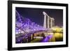 Helix Bridge leading to the Marina Bay Sands, Marina Bay, Singapore, Southeast Asia, Asia-Fraser Hall-Framed Photographic Print