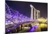 Helix Bridge leading to the Marina Bay Sands, Marina Bay, Singapore, Southeast Asia, Asia-Fraser Hall-Mounted Photographic Print