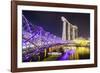 Helix Bridge leading to the Marina Bay Sands, Marina Bay, Singapore, Southeast Asia, Asia-Fraser Hall-Framed Photographic Print