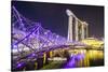Helix Bridge leading to the Marina Bay Sands, Marina Bay, Singapore, Southeast Asia, Asia-Fraser Hall-Stretched Canvas