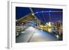 Helix Bridge leading to the Marina Bay Sands, Marina Bay, Singapore, Southeast Asia, Asia-Fraser Hall-Framed Photographic Print