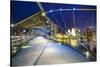 Helix Bridge leading to the Marina Bay Sands, Marina Bay, Singapore, Southeast Asia, Asia-Fraser Hall-Stretched Canvas