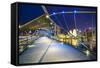 Helix Bridge leading to the Marina Bay Sands, Marina Bay, Singapore, Southeast Asia, Asia-Fraser Hall-Framed Stretched Canvas