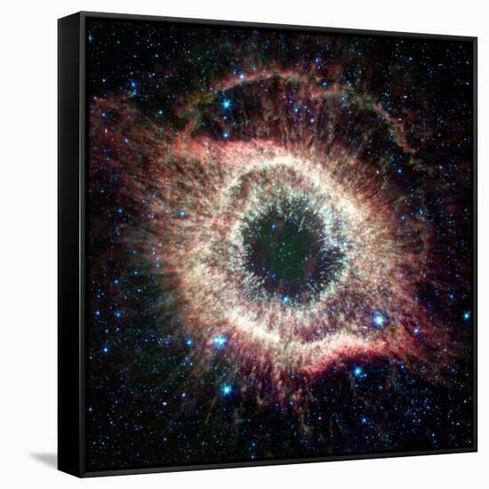 Helix Nebula, Infrared Spitzer Image-null-Framed Stretched Canvas