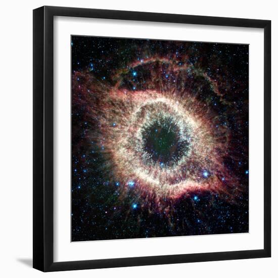 Helix Nebula, Infrared Spitzer Image-null-Framed Premium Photographic Print
