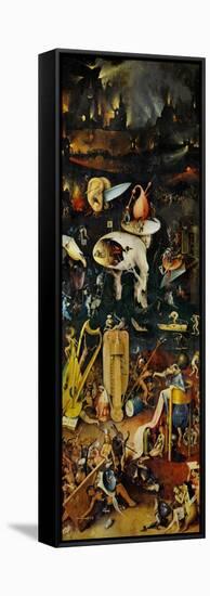 Hell and Its Punishments, Right Panel from the Garden of Earthly Delights Triptych-Hieronymus Bosch-Framed Stretched Canvas