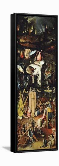 Hell, from Garden of Earthly Delights, Triptych, before 1493, Detail-Hieronymus Bosch-Framed Stretched Canvas