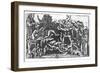 Hell, from "The Divine Comedy" by Dante Alighieri (1265-1321)-Sandro Botticelli-Framed Giclee Print