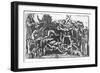 Hell, from "The Divine Comedy" by Dante Alighieri (1265-1321)-Sandro Botticelli-Framed Giclee Print